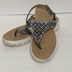 Aviatic Alexis Bendel Beaded Women’s Sandal Platform Glam Sparkle Strappy